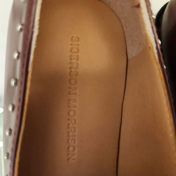Sigerson Morrison Italian Leather "Edna" Studded Loafers. NIB. Size 8.5 - Picture 6 of 13